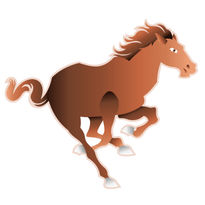 A stylized horse