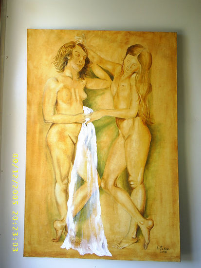 amigas Oil Canvas Nude Paintings