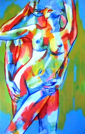 "Shades of Love" Acrílico Lienzo Desnudos