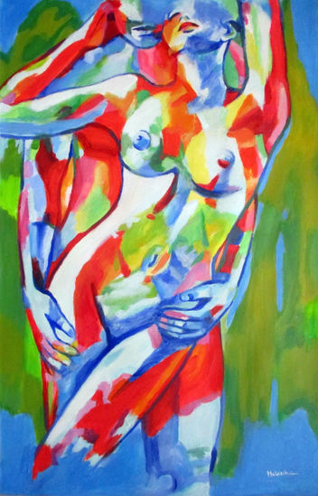 "Shades of Love" Acrílico Lienzo Desnudos