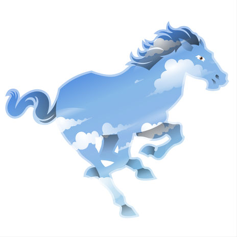 A horse silhouette...