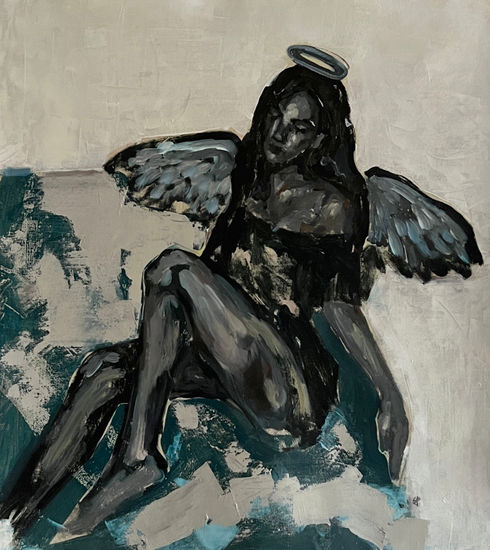 abstract angel Mixed media Canvas Figure Painting