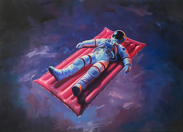 FLOATING IN THE INFINITE Oil Canvas Figure Painting