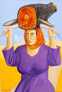 "Woman with head of...