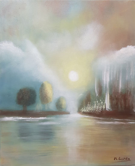 Luz al amanecer Oil Canvas Landscaping