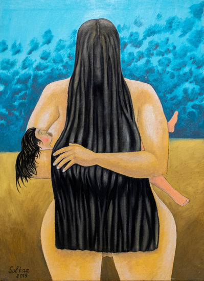 "Motherhood" Oil Canvas Nude Paintings