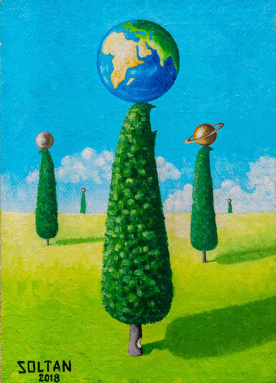 "The world's fate" Oil Canvas Others