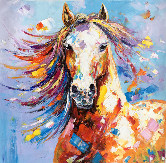 Horse 1379 Acrylic Canvas Animals