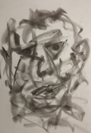 Rostro de la locura Charcoal