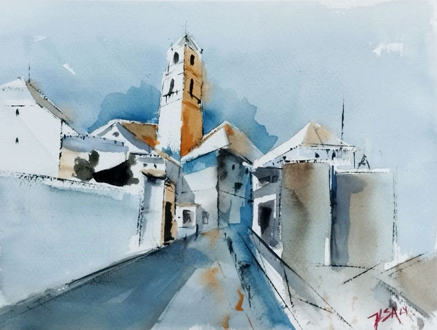 Iglesia de Sta. Maria, Baena Watercolour Paper Landscaping