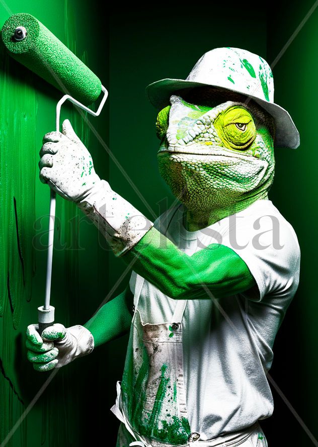 Humanoid Painter Iguana