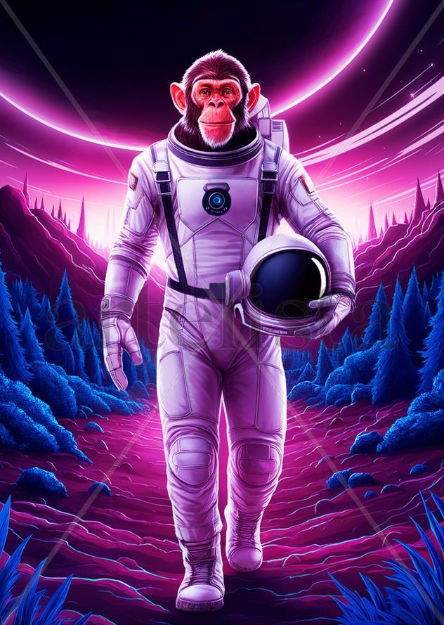 Humanoid Astronaut Chimpanzee