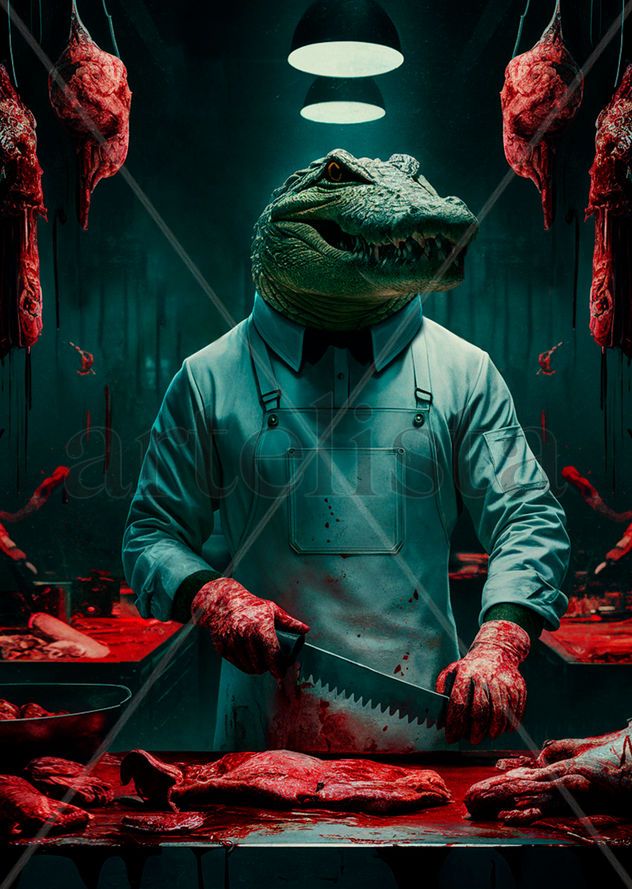 Humanoid Butcher Crocodile