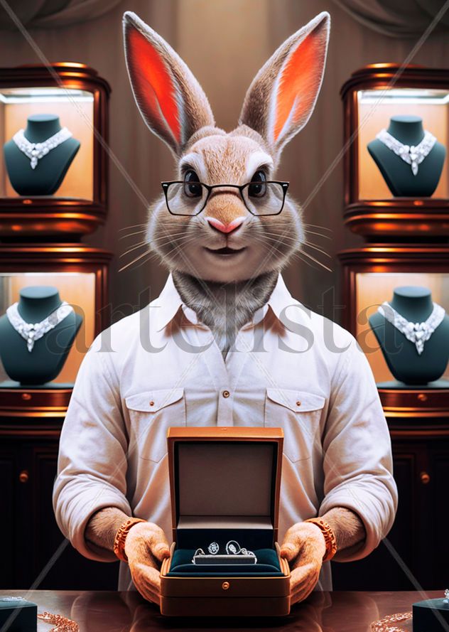 Humanoid Jewelry Rabbit