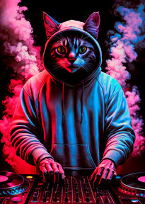 Humanoid DJ Cat