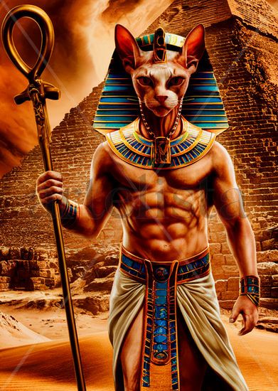 Humanoid Pharaoh Cat 