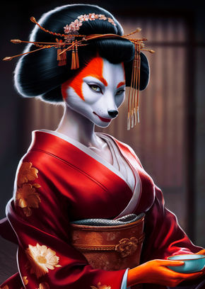 Humanoid Geisha Fox