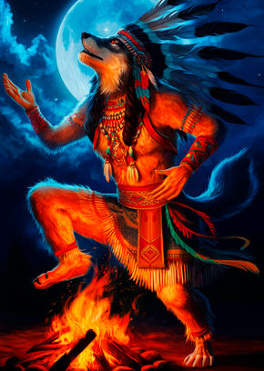 Humanoid Indian Wolf