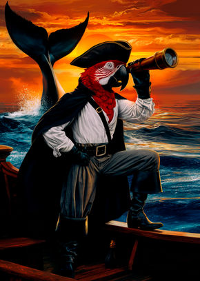 Humanoid Pirate Parrot