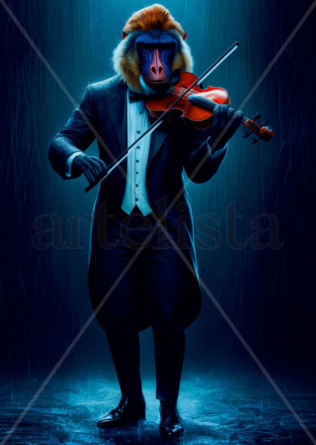 Humanoid Violinist Mandrill