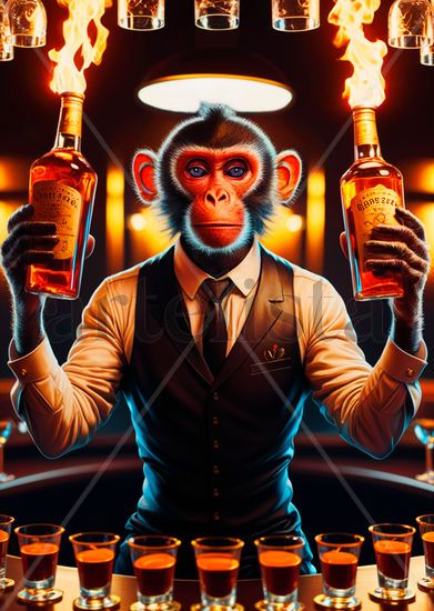 Humanoid Bartender Monkey 