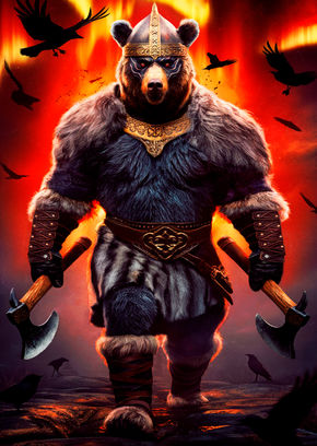 Humanoid Viking Bear