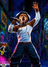 Humanoid Rapper Dog