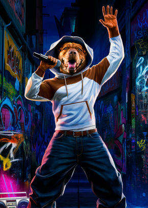 Humanoid Rapper Dog