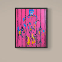 Pink abstract painting