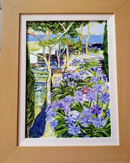 UN JARDÍ ( Marta ) Oil Textile Landscaping