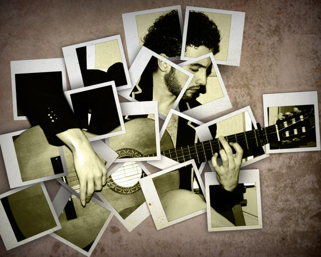 guitar polaroid