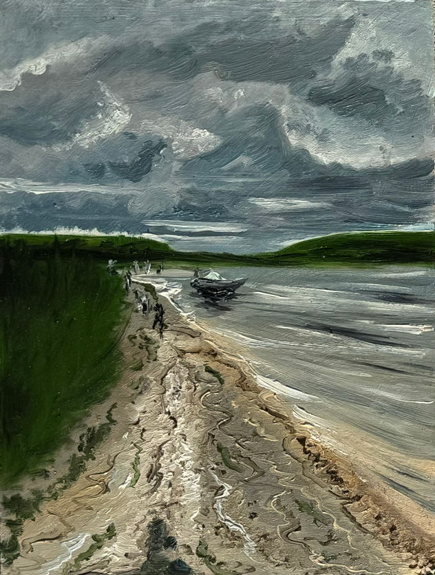 On the river before the rain