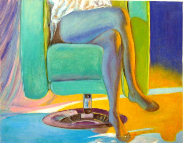 piernas en azul Oil Canvas Figure Painting