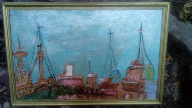 Puerto y herrumbre Oil Others Marine Painting