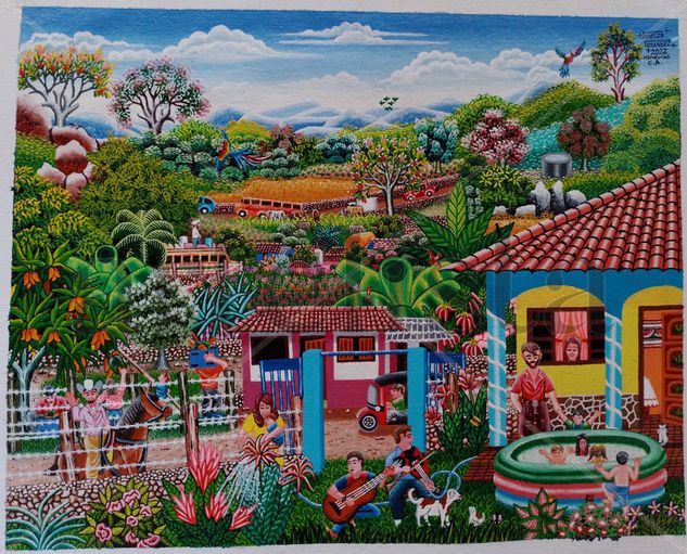 Tiempo en familia Oil Canvas Landscaping