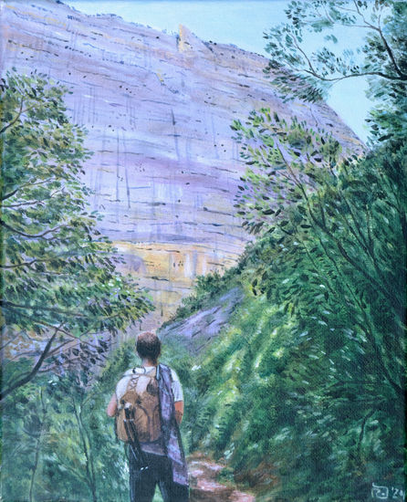 El caminante Acrylic Canvas Landscaping