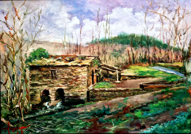 MUIÑO DO PENEDO-Remuin-A Parte-Monforte de Lemos-Lugo Oil Canvas Landscaping