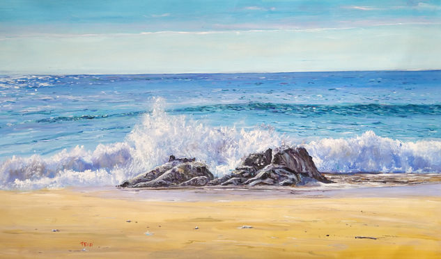 Luz en la playa Acrylic Canvas Marine Painting