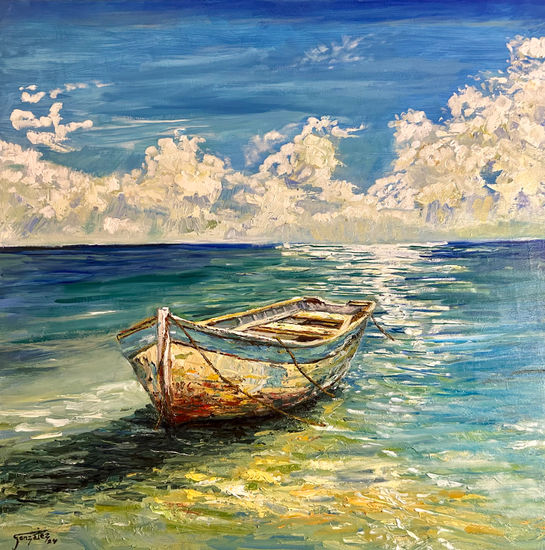 La barca Oil Canvas Marine Painting