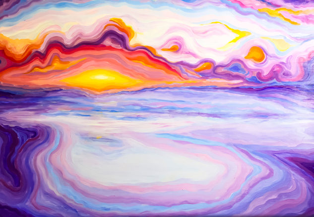 Mar vibratorio Oil Panel Marine Painting