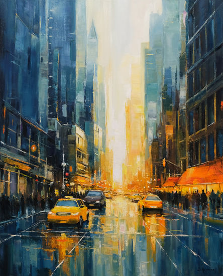 New York City Oil Canvas Landscaping