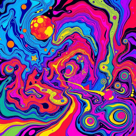 Psychedelic pop art 