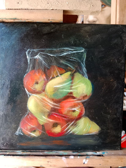 Bolsa de fruta Oil Canvas Still Life Paintings