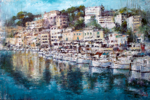 Port de Sóller 2024 Óleo Lienzo Paisaje