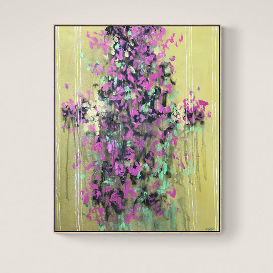 Abstract flower field Acrylic Canvas Floral Painting