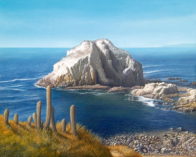 Peñablanca, Algarrobo, Chile. Acrylic Canvas Marine Painting