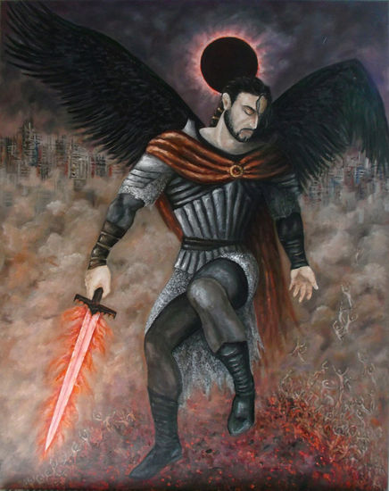 El ángel del fin del mundo Oil Canvas Figure Painting