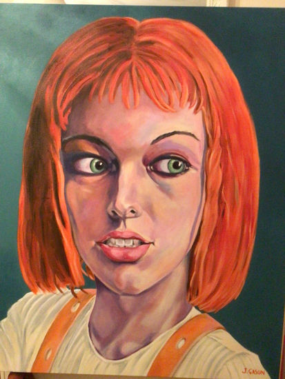 Milla Jovovich Oil Canvas Portrait