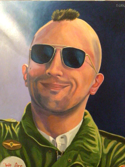 Taxi driver Oil Canvas Portrait