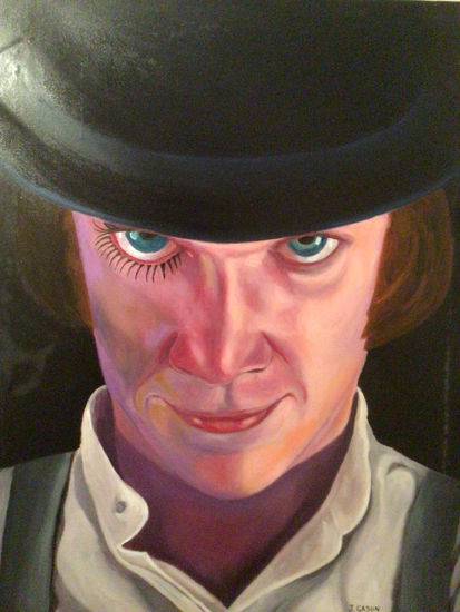 Alex DeLarge Oil Canvas Portrait